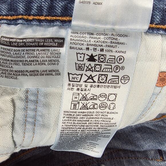 Levi’s 501 Jeans Mens 36x32 Blue Button Fly Straight Leg Denim Casual Minimalist - Picture 7 of 13